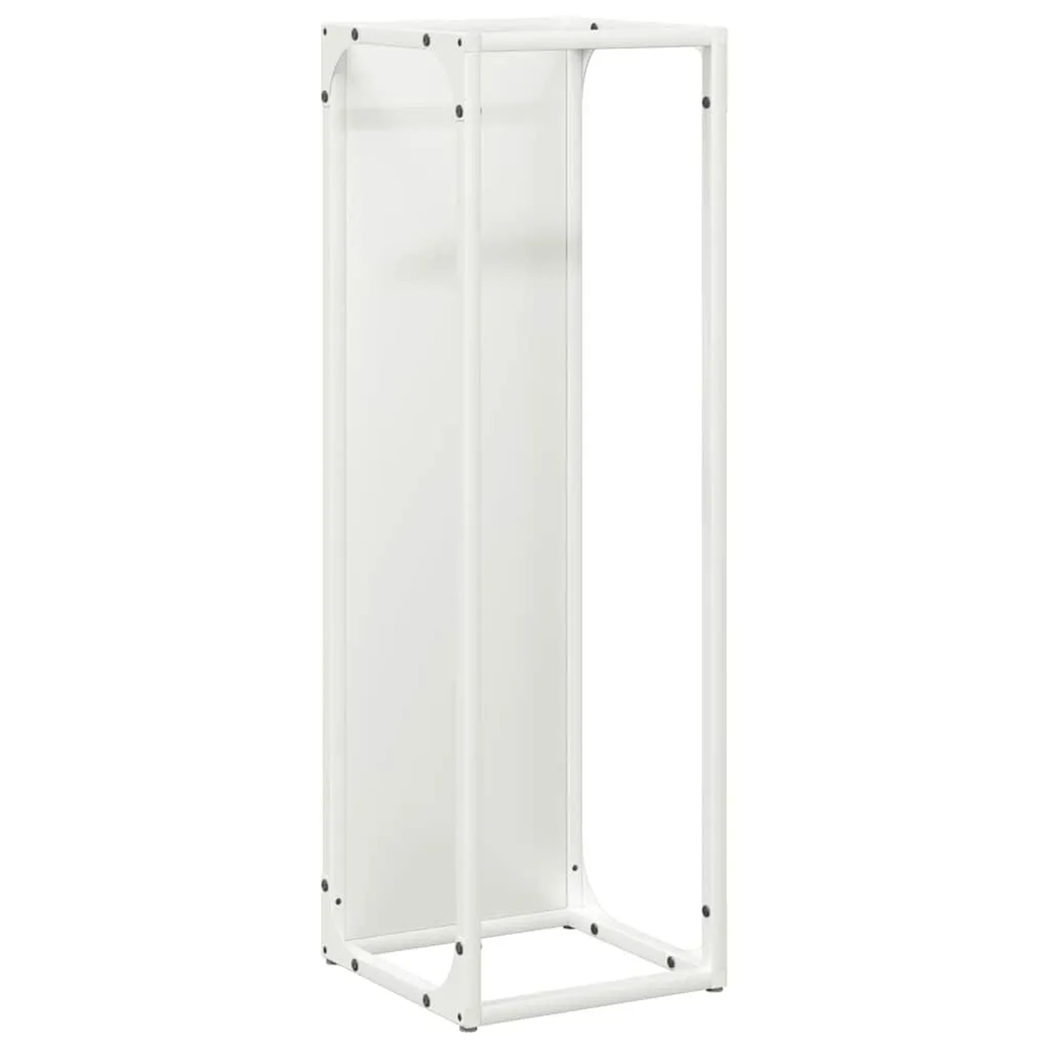 vidaXL Brennholzregal Weiß 25x25x80 cm Kaltgewalzter Stahl 864264