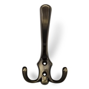 SOTECH Garderobenhaken LENA 2 Fach Lang Brüniert Poliert