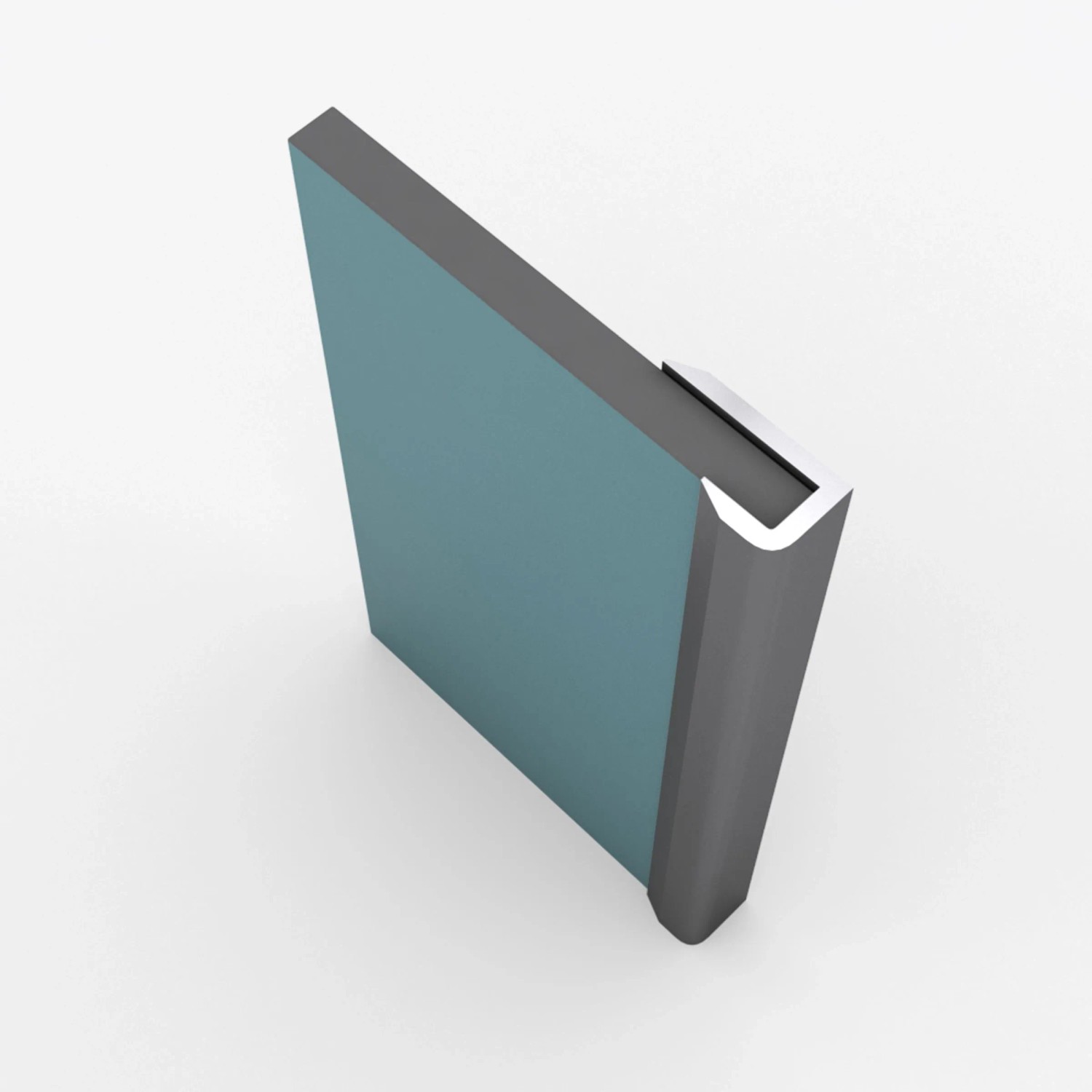 Aurlane Abschlussprofil Chrom mit Aluminium Profil 1 cm x 0,5 cm x 210 cm