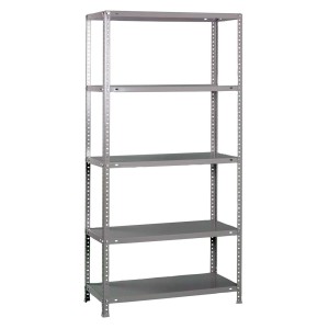 Verzinktes PROREGAL Schraubregal Panda Tall mit 5 Böden (200x100x50cm), Fachlast 100kg.