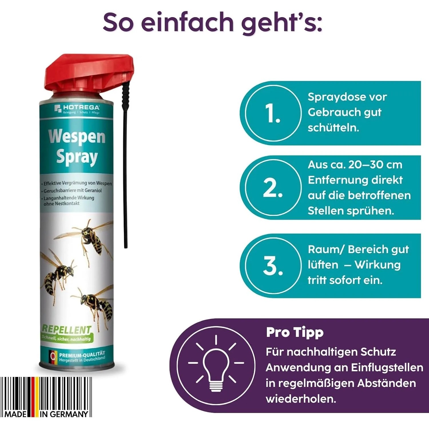 Hotrega Wespenspray Repellent 600 ml_3