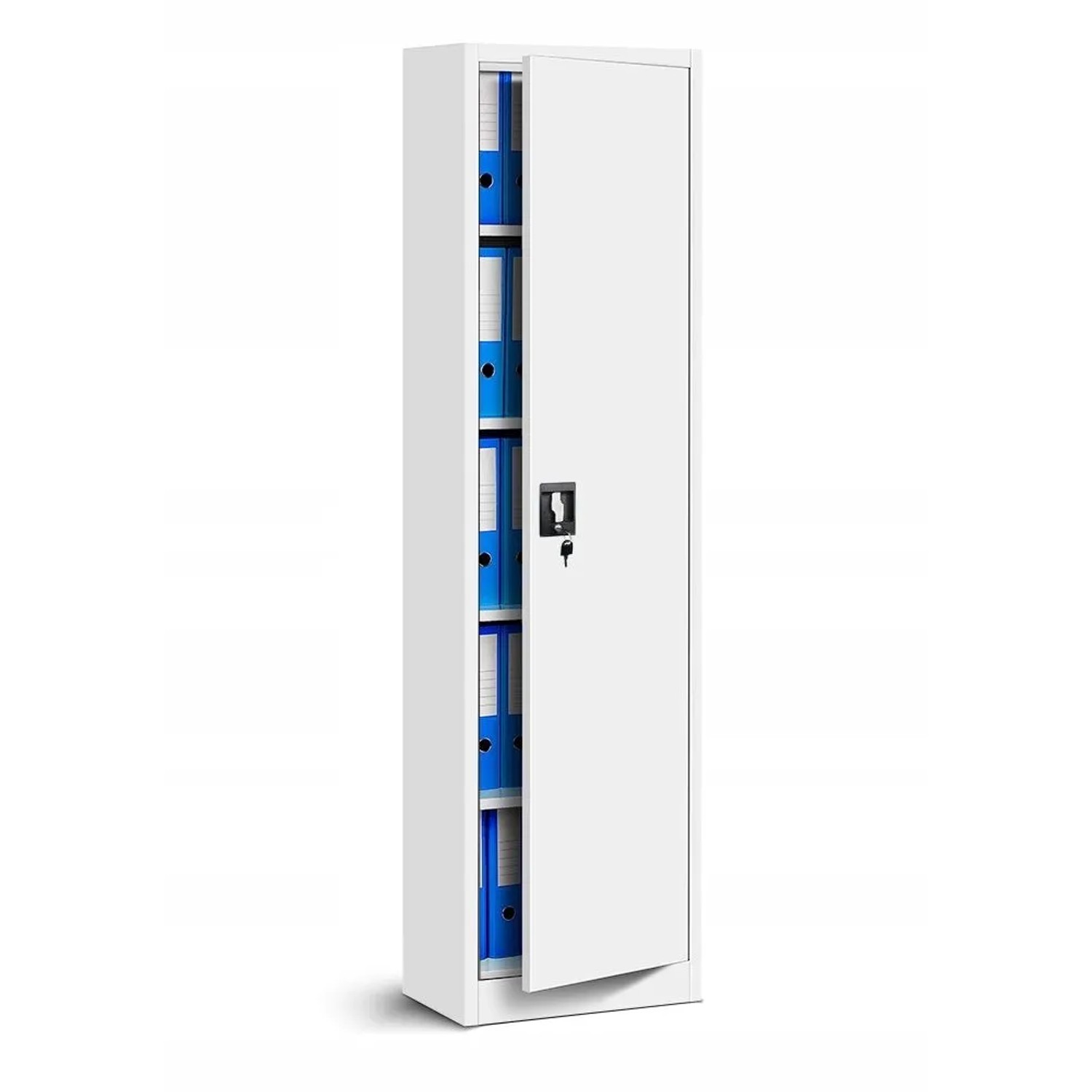 Jan Nowak Büro Aktenschrank ALEX 185 x 45 x 40 cm Weiß_5