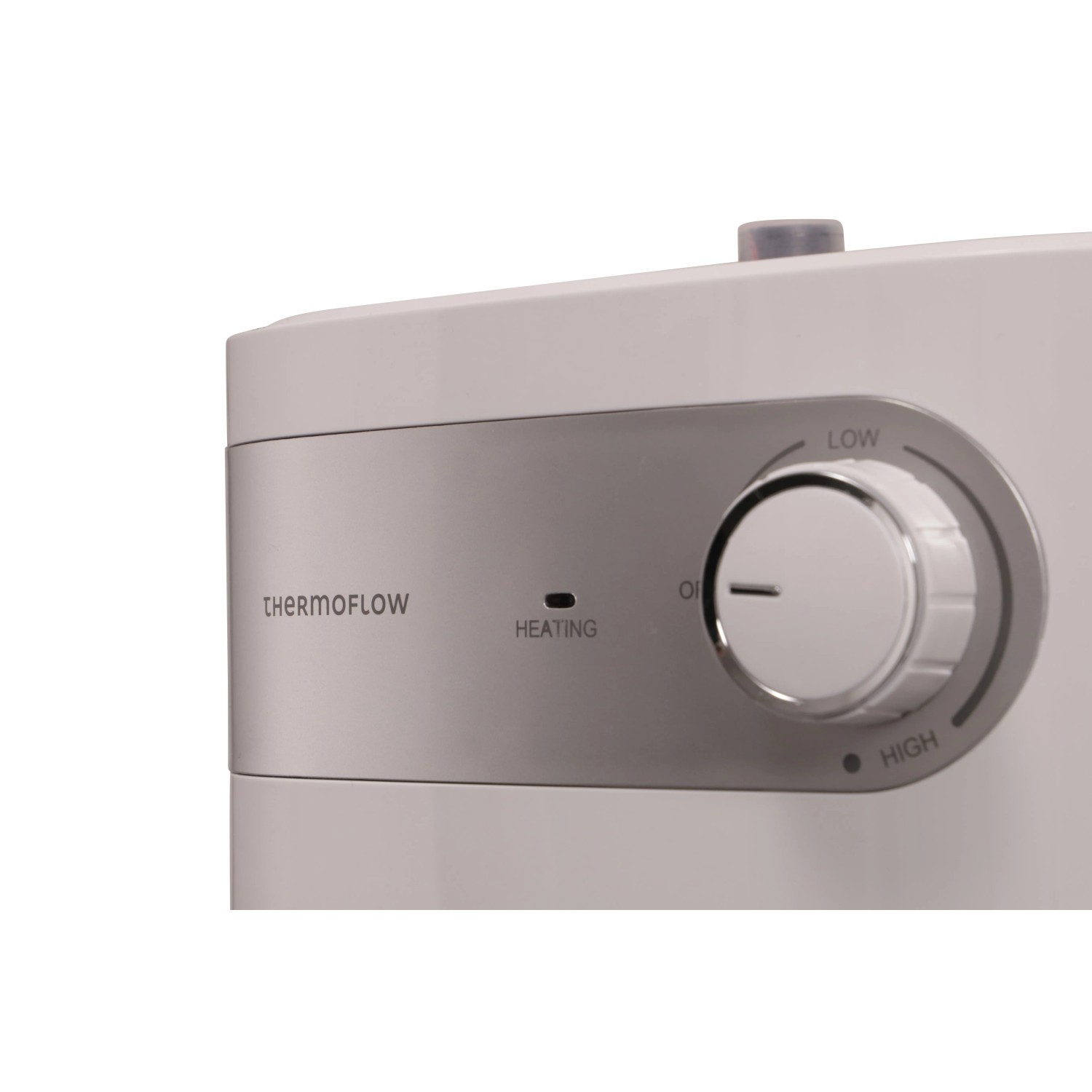 Detailaufnahme Thermoflow Obertischspeicher DS15O: Temperaturregler mit Anzeige.