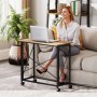 HOMCOM Klappbarer Schreibtisch in Eiche, 80 cm, ideal für Homeoffice. Platzsparend und mobil.