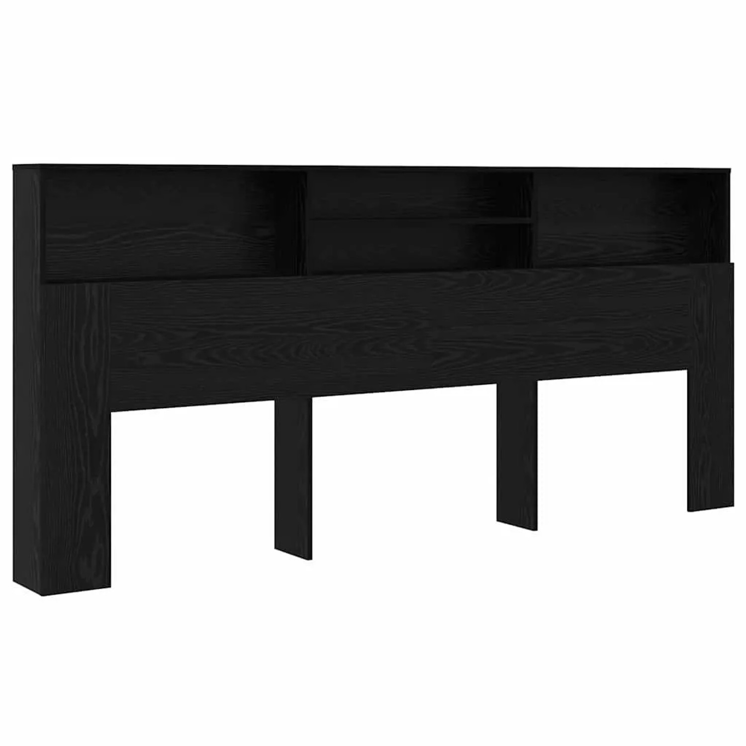 vidaXL Kopfteil Schrank Schwarz Eichen-Optik 220 x 19 x 101,5 cm 879449