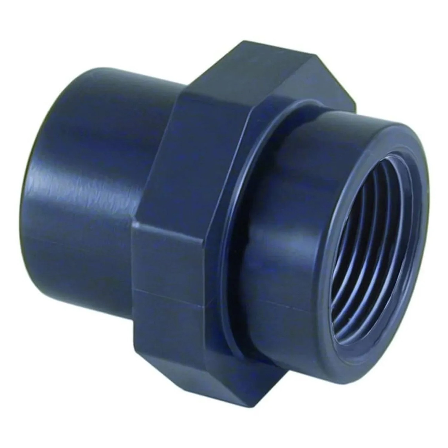 Cepex PVC-U Übergangsmuffe 50-40 mm 1 1/4 Zoll IG Blau