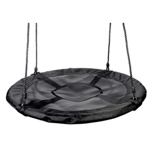 Schwarze OutdoorToys Nestschaukel 100x100 cm für Spieltürme.