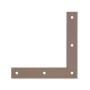 Alberts Duravis Eckwinkel, perlbeige, 120x120x20 mm, Stahl, duplexbeschichtet, mit Löchern.
