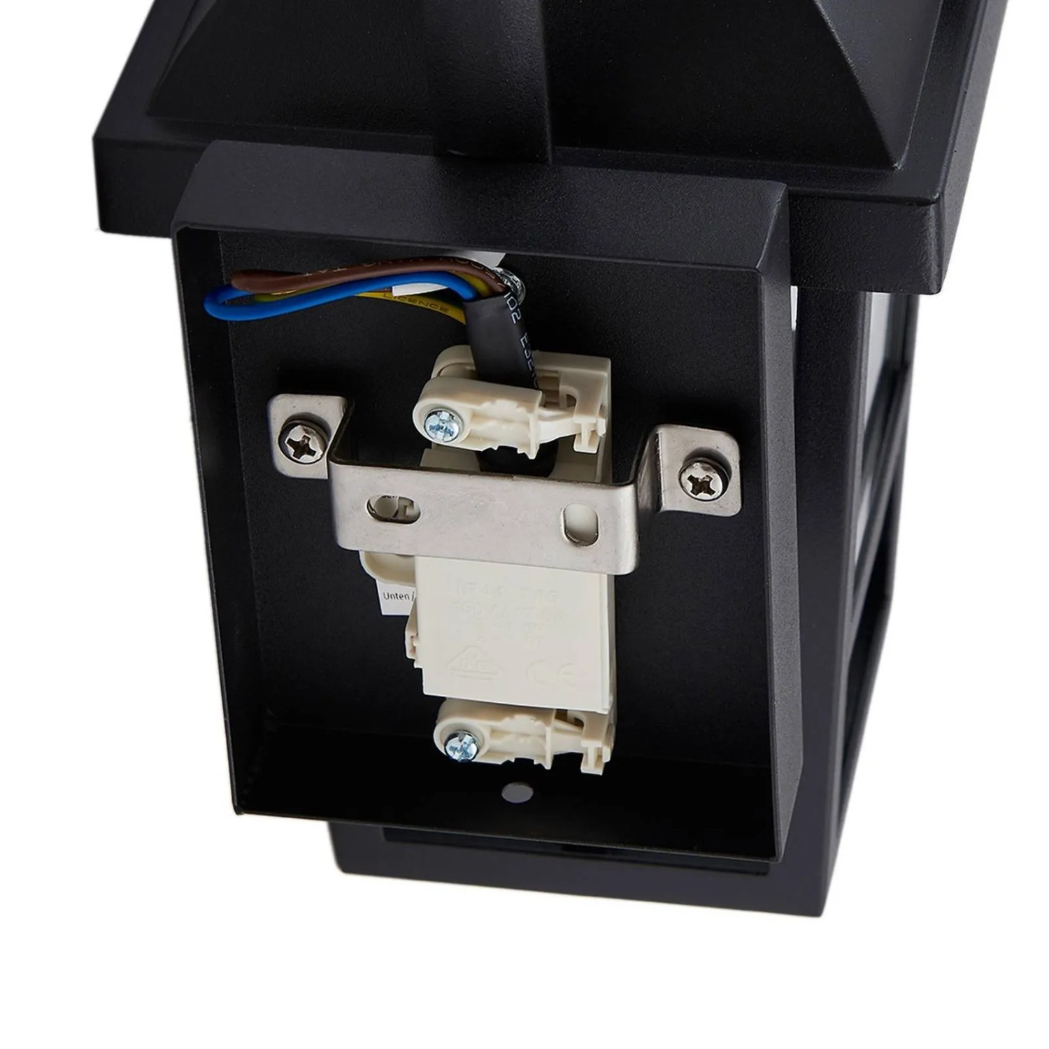 Lindby Wandleuchte Außen Laterne Eloane 10025926 Spritzwassergeschützt Modern in Schwarz aus Edelstahl 1-flammig E27_7