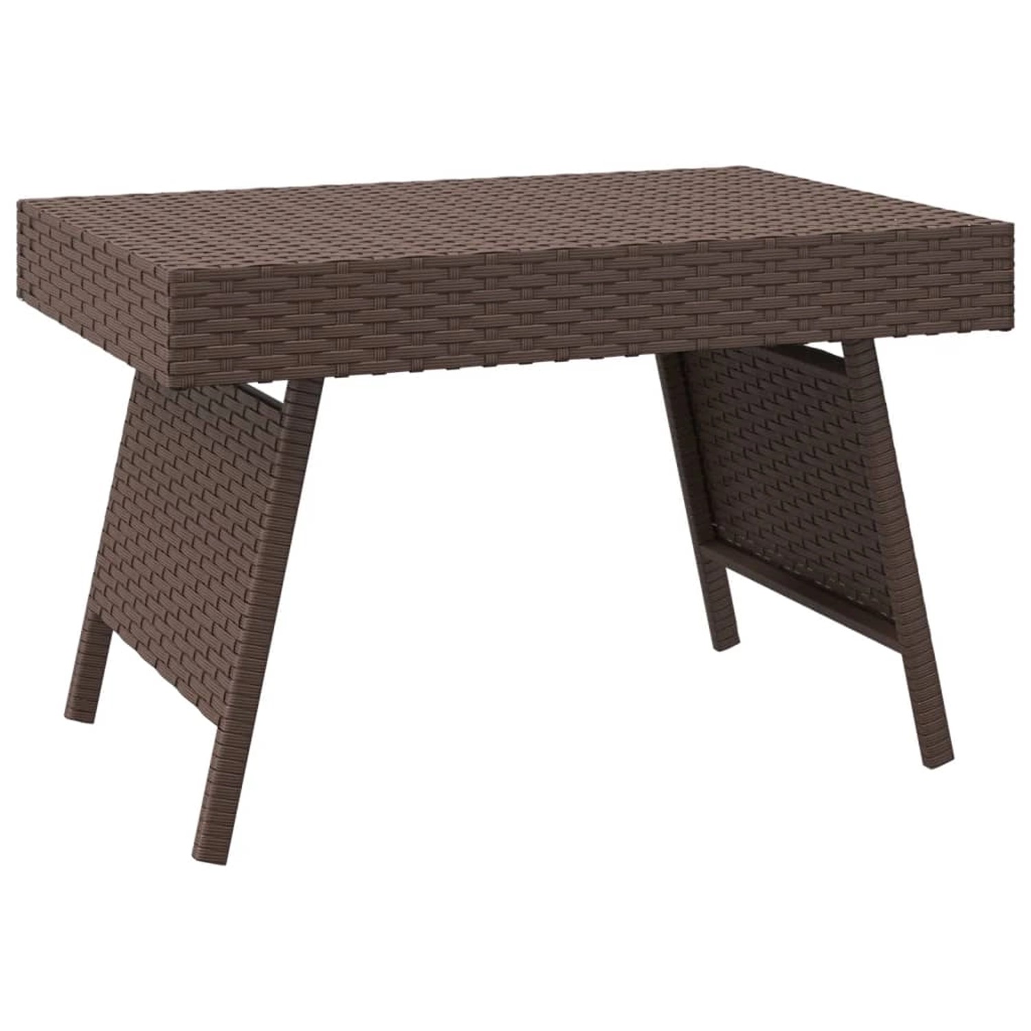 Vidaxl Beistelltisch Klappbar Braun 60x40x38 Cm Poly Rattan günstig online kaufen