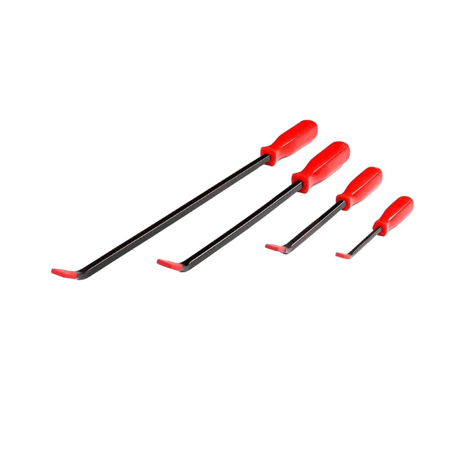 Relaxdays Stemmhebel Set Stahl Kunststoff Schwarz Rot Rutschfest 200 mm bis 600 mm 1,1 kg