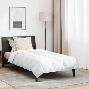 vidaXL Winterbettdecke mit Kissen 2-Tlg Weiß Daunenfeder 3376312