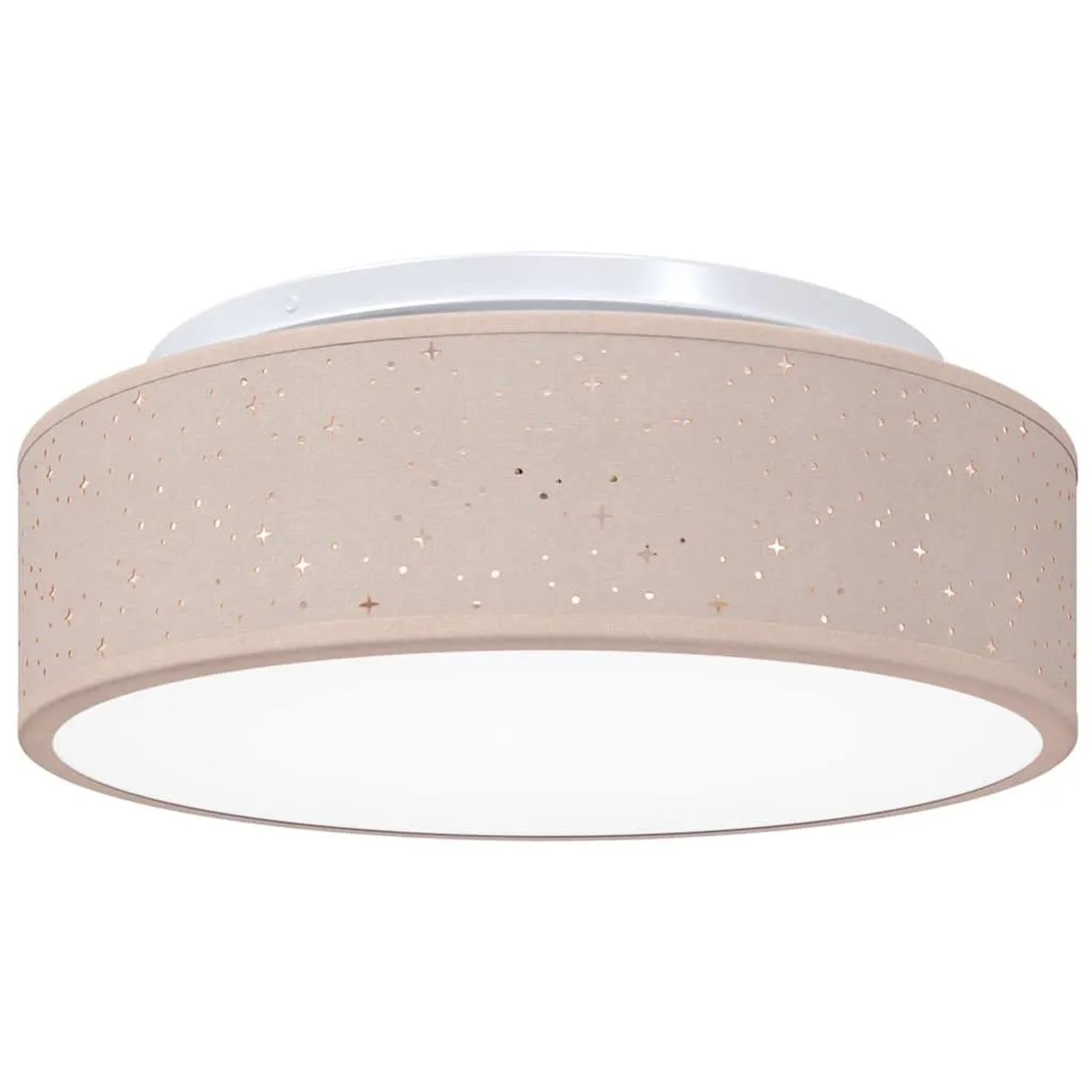 vidaXL Deckenlampe mit Strahlern Taupe 38 x 38 x 13,5 cm Stoff 42001217