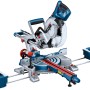 Bosch Professional GCM 305-216 D Kapp- und Gehrungssäge mit Werkstückauflagen und Kreissägeblatt.
