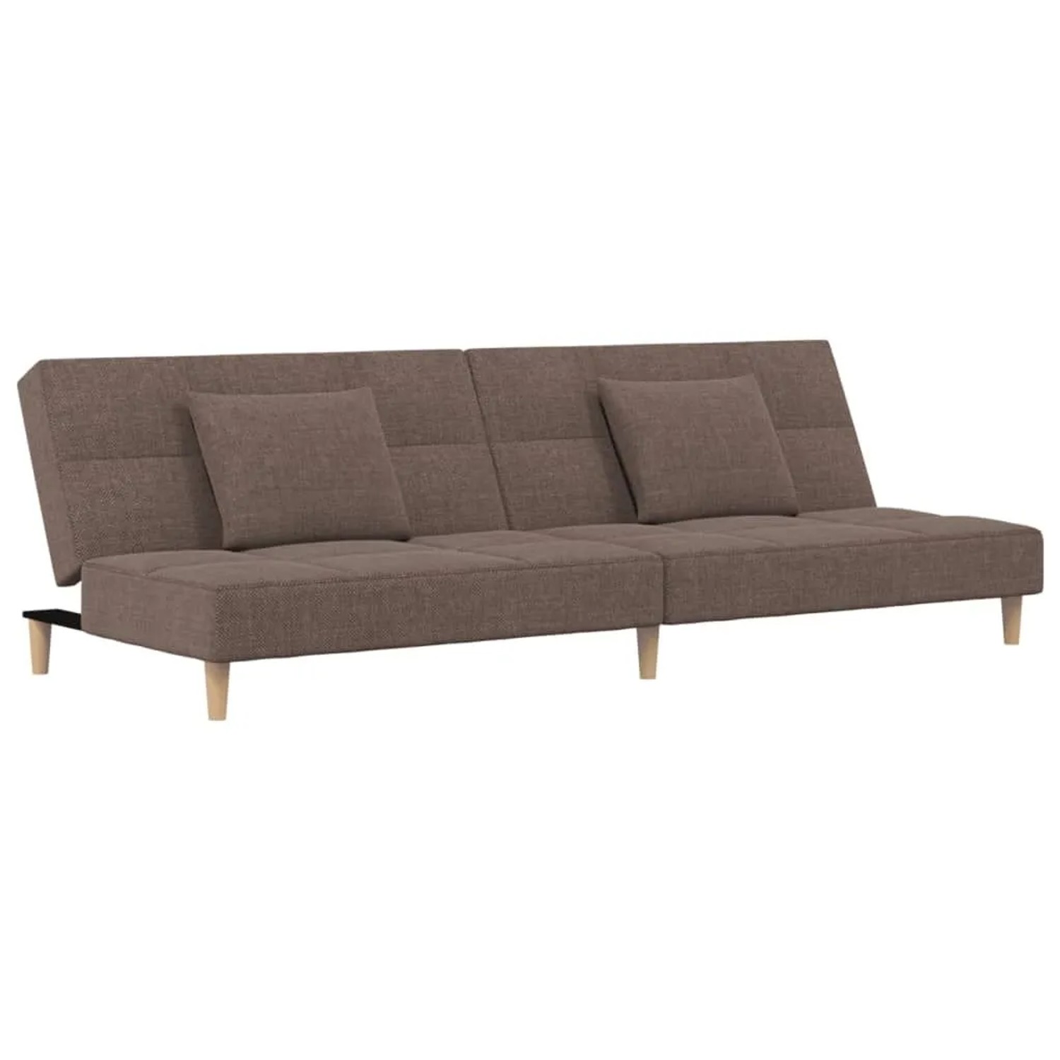 vidaXL Schlafsofa 2-Sitzer mit 2 Kissen Taupe Stoff 375798 günstig online kaufen