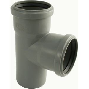 Marley HT-Einfachabzweig DN 75/75, 87° für Abwasserleitungen, grau.