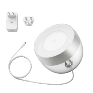Philips Hue Iris Tischleuchte, Silber. Smarte LED Lampe mit Farbwechsel und Dimmerfunktion.