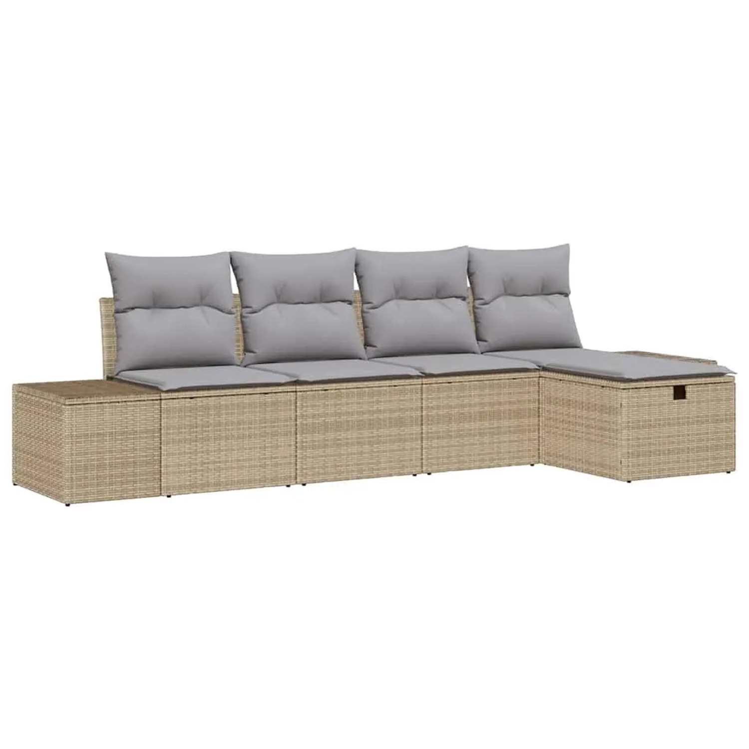 vidaXL Sofa Set mit Kissen 5-Tlg Poly-Rattan 3360691 günstig online kaufen