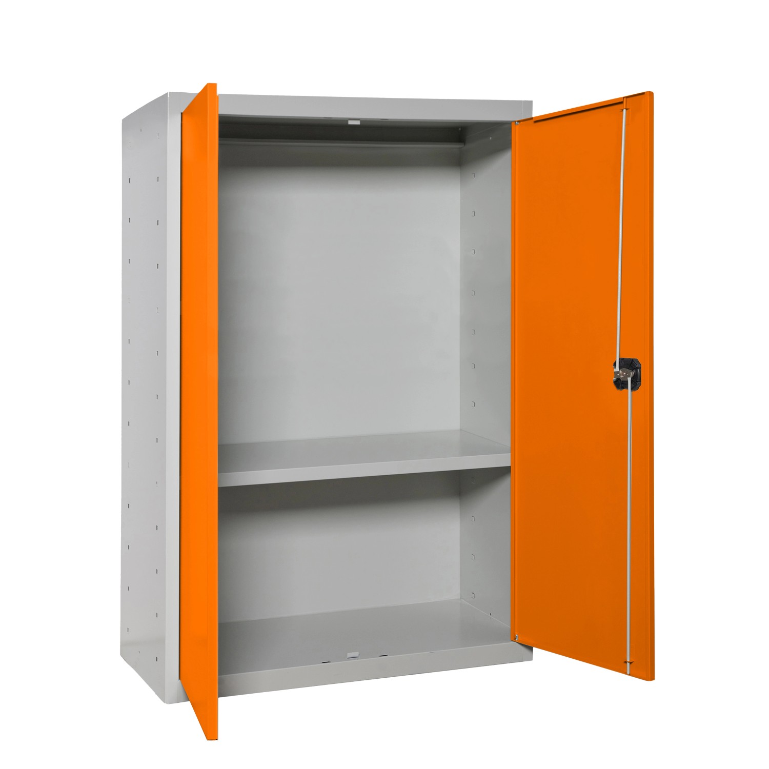 PROREGAL Stahlschrank AMEGO HxBxT 90 x 80 x 40 cm 1x Fachboden Orange-Grau günstig online kaufen
