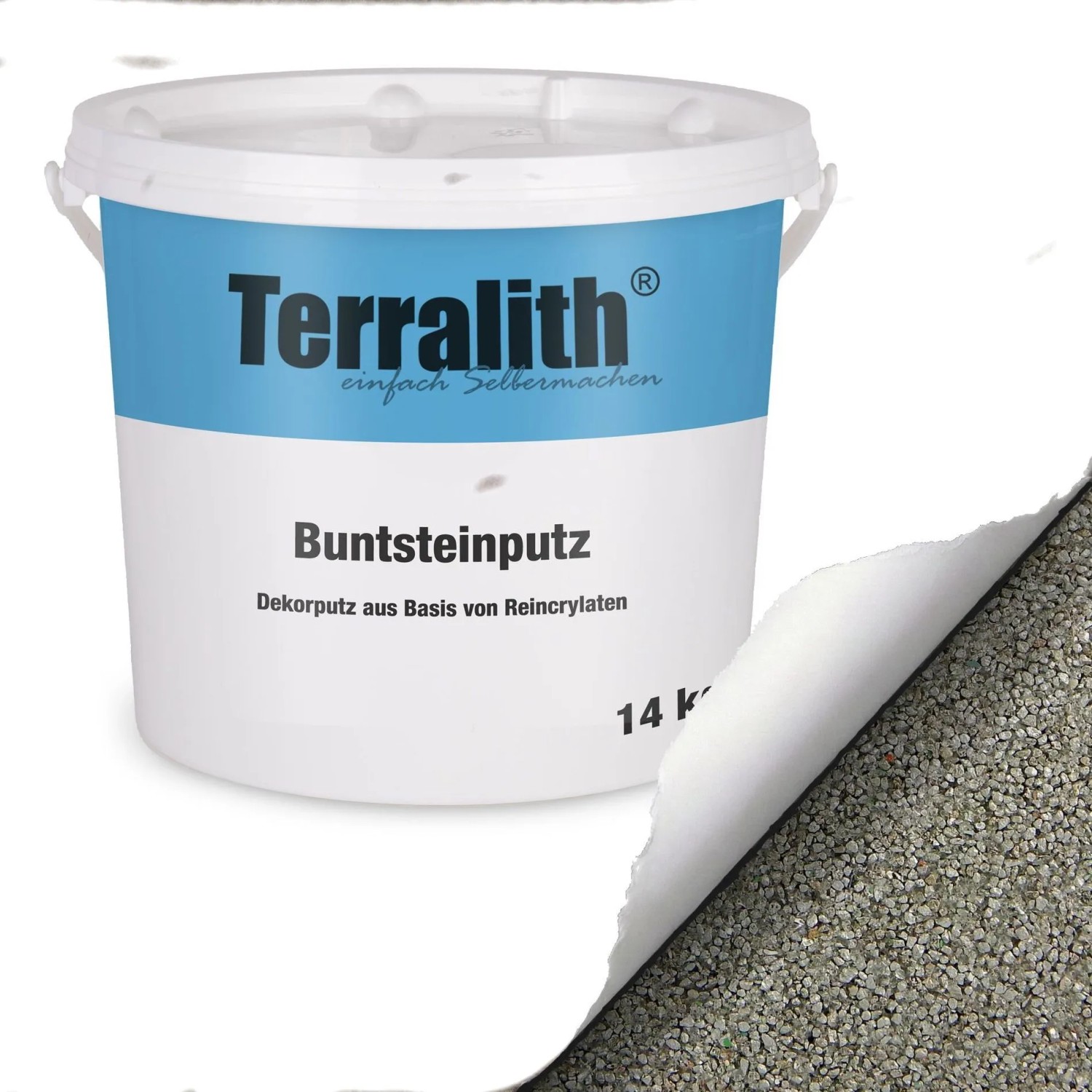 Terralith Buntsteinputz Mosaikputz 2mm 14 kg BSP82 Grau