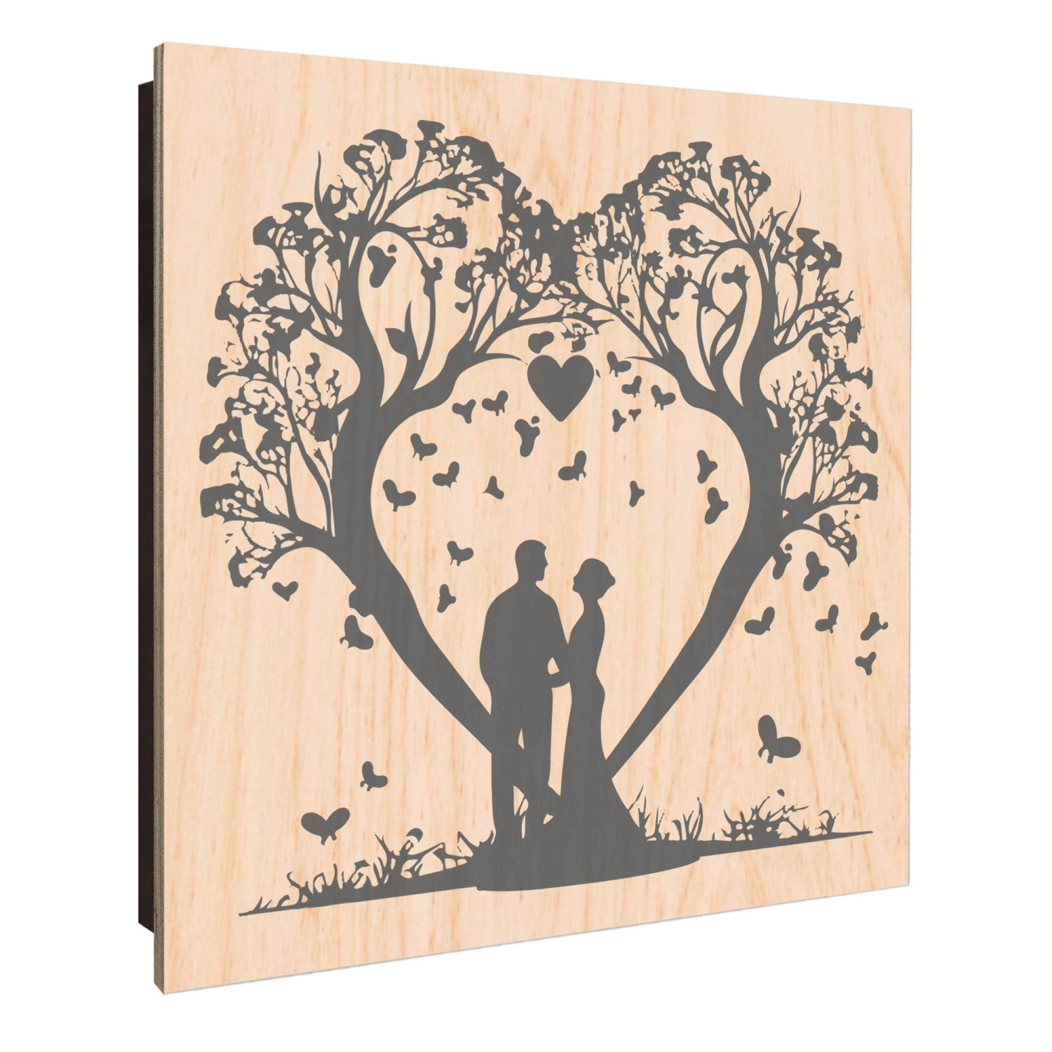 Banjado Großer Schlüsselkasten Holz 30x30cm Schwarz Scharnier Links 50 Hake günstig online kaufen