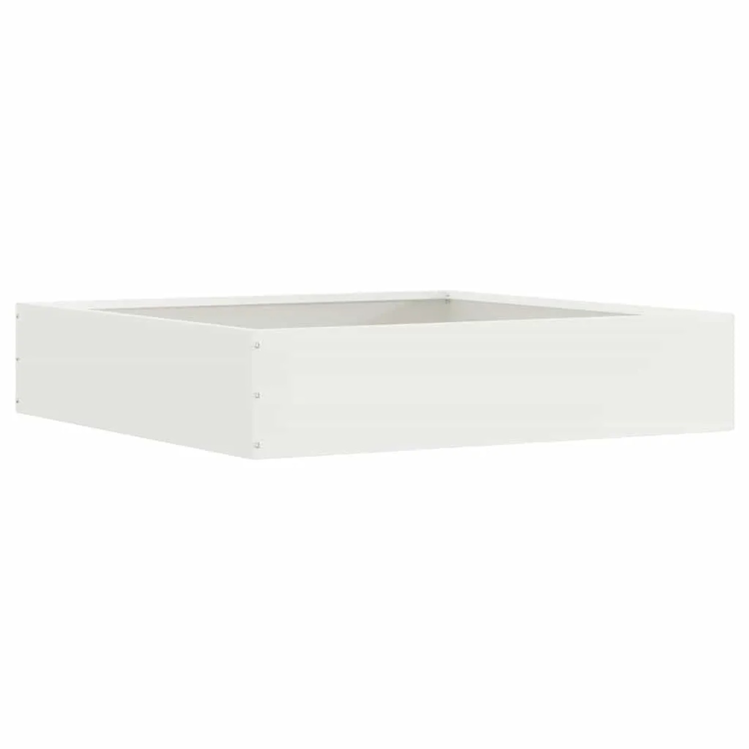 vidaXL Raseneinfassung Weiß 60 x 60 x 13 cm Stahl 874732
