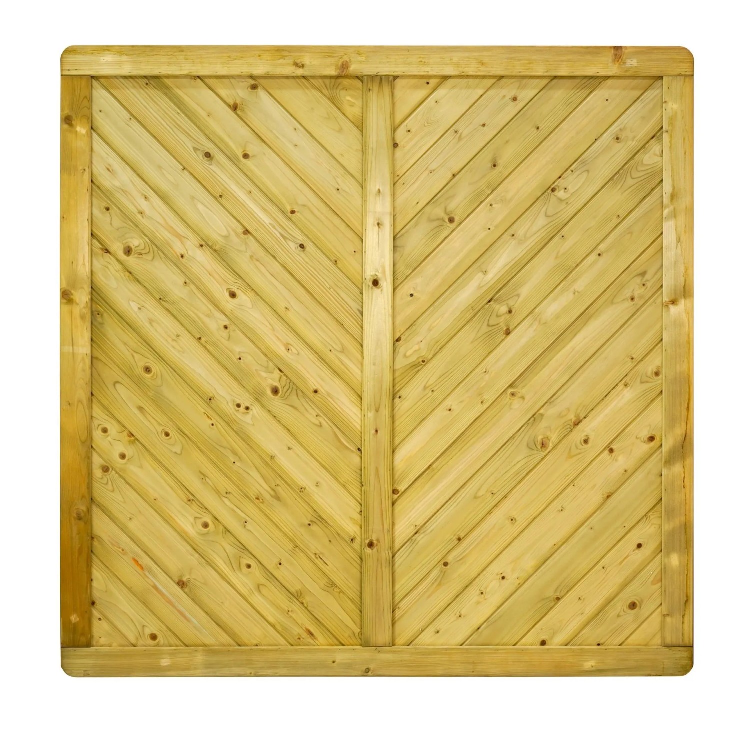 GartenLand Massivzaun INNSBRUCK MASSIV Gerade 180x180 cm Holzzaun Fichte PEFC KDI Grün Massiver Rahmen 44x88 mm Sehr Stabil