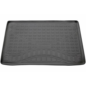 Schwarze Gummi Kofferraumwanne für Mercedes G-Klasse W463 ab 2018, passgenaues Autozubehör.