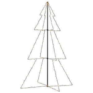 vidaXL Weihnachtsbaum Kegelform mit 240 LEDs, warmweiß, für Innen und Außen.