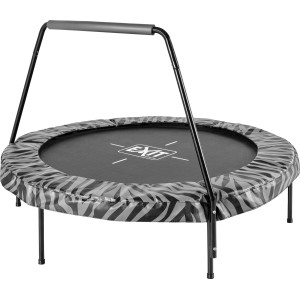 EXIT Tiggy Junior Trampolin, schwarz-grau, Ø140cm mit Bügel für Kinder von 3-5 Jahren.