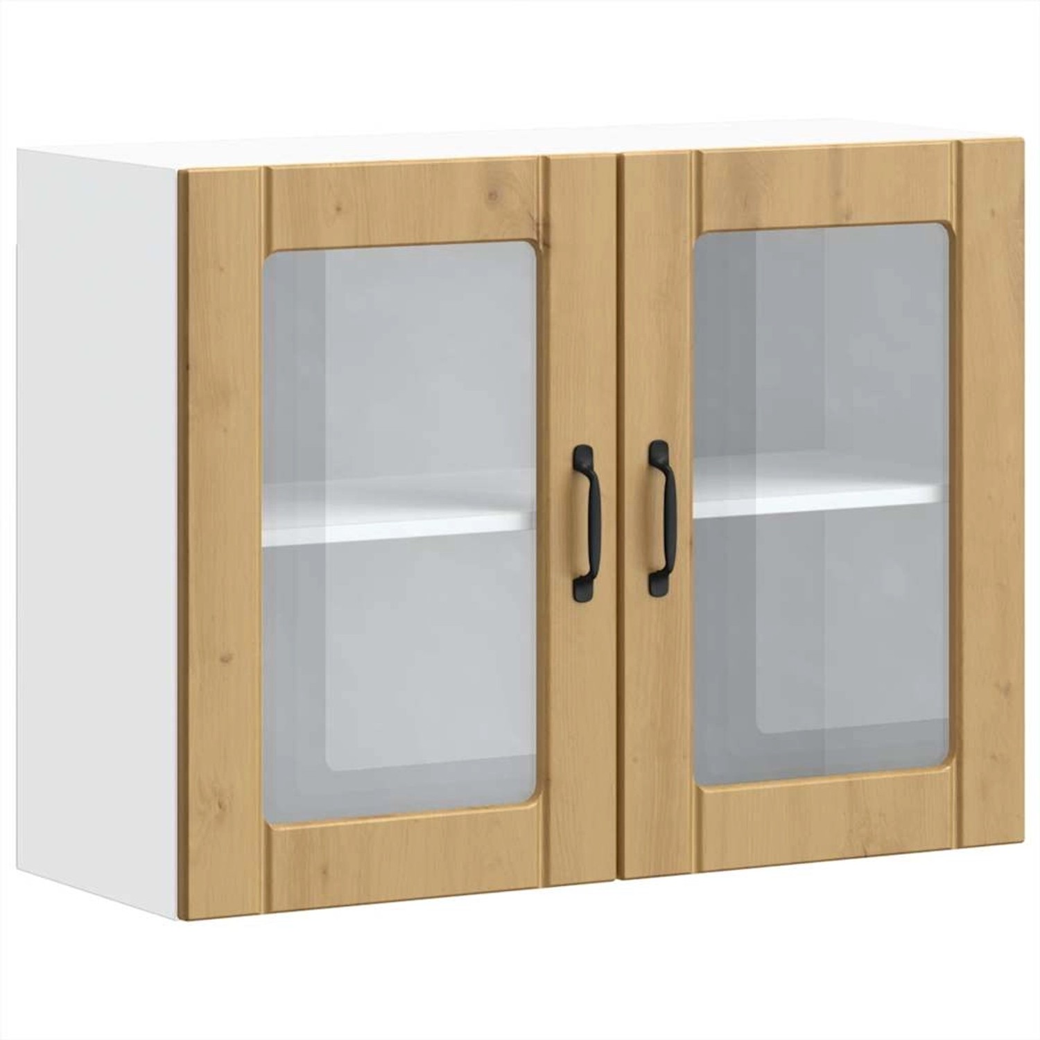 vidaXL Küchen-Hängeschrank mit Glastür Artisan-Eiche Holzwerkstoff 853856 günstig online kaufen