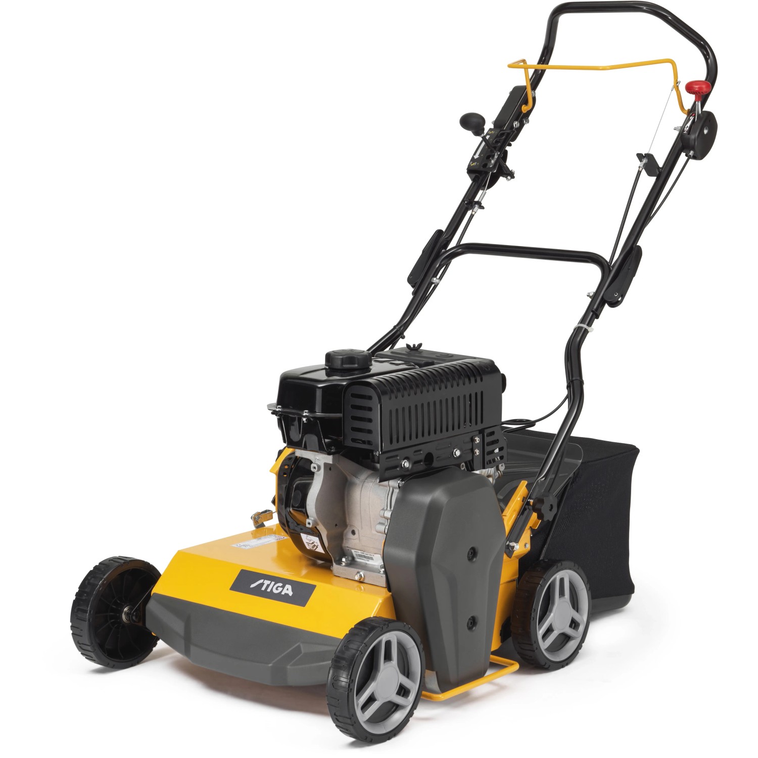 Stiga Benzin-Vertikutierer SVP 40 G, gelb/schwarz, mit 50 l Fangsack.