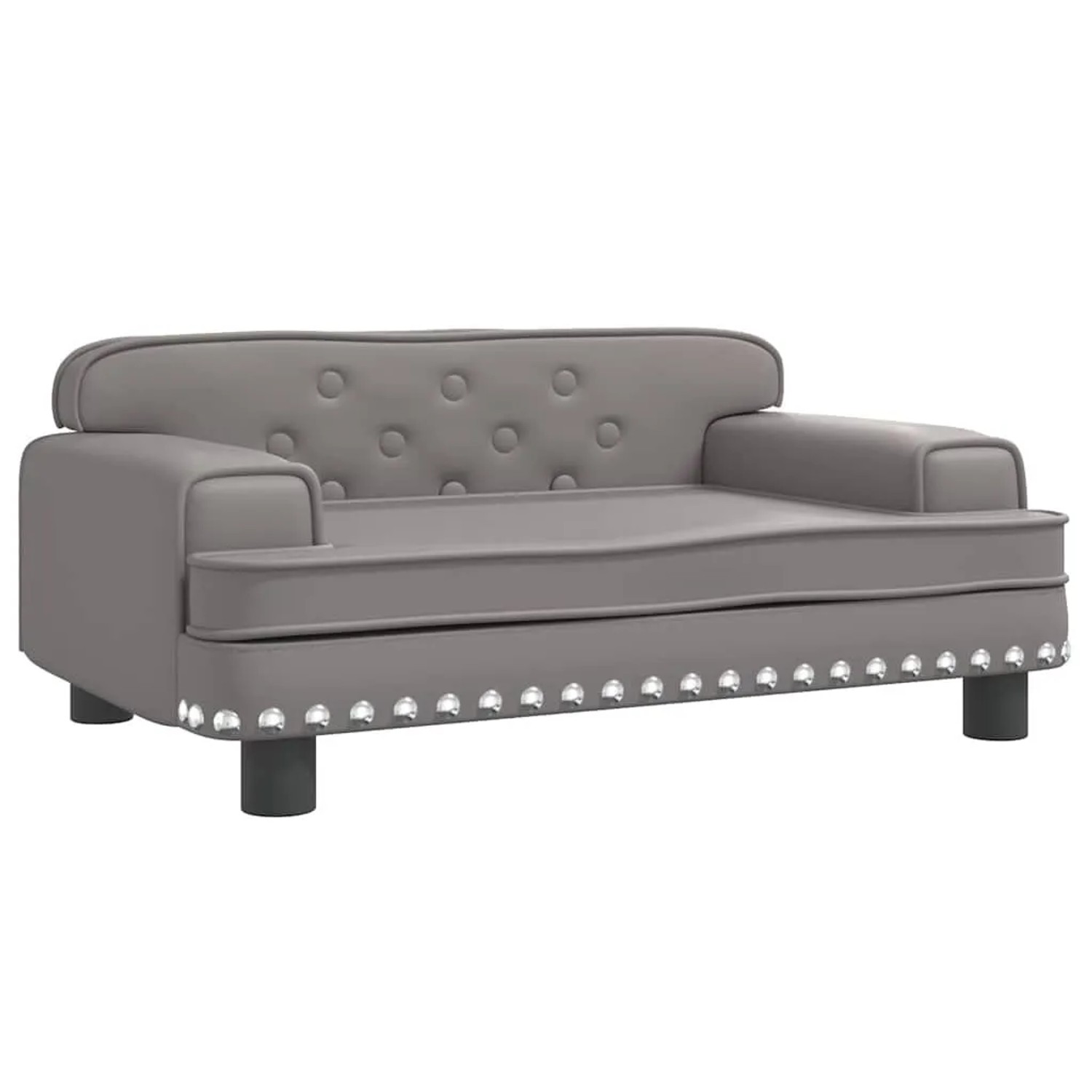 vidaXL Kindersofa Grau 70x45x30 cm Kunstleder 3196303