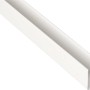 Weißes U-Profil aus Kunststoff, 10x10x2000 mm, für Maschinen- und Baukonstruktionen.