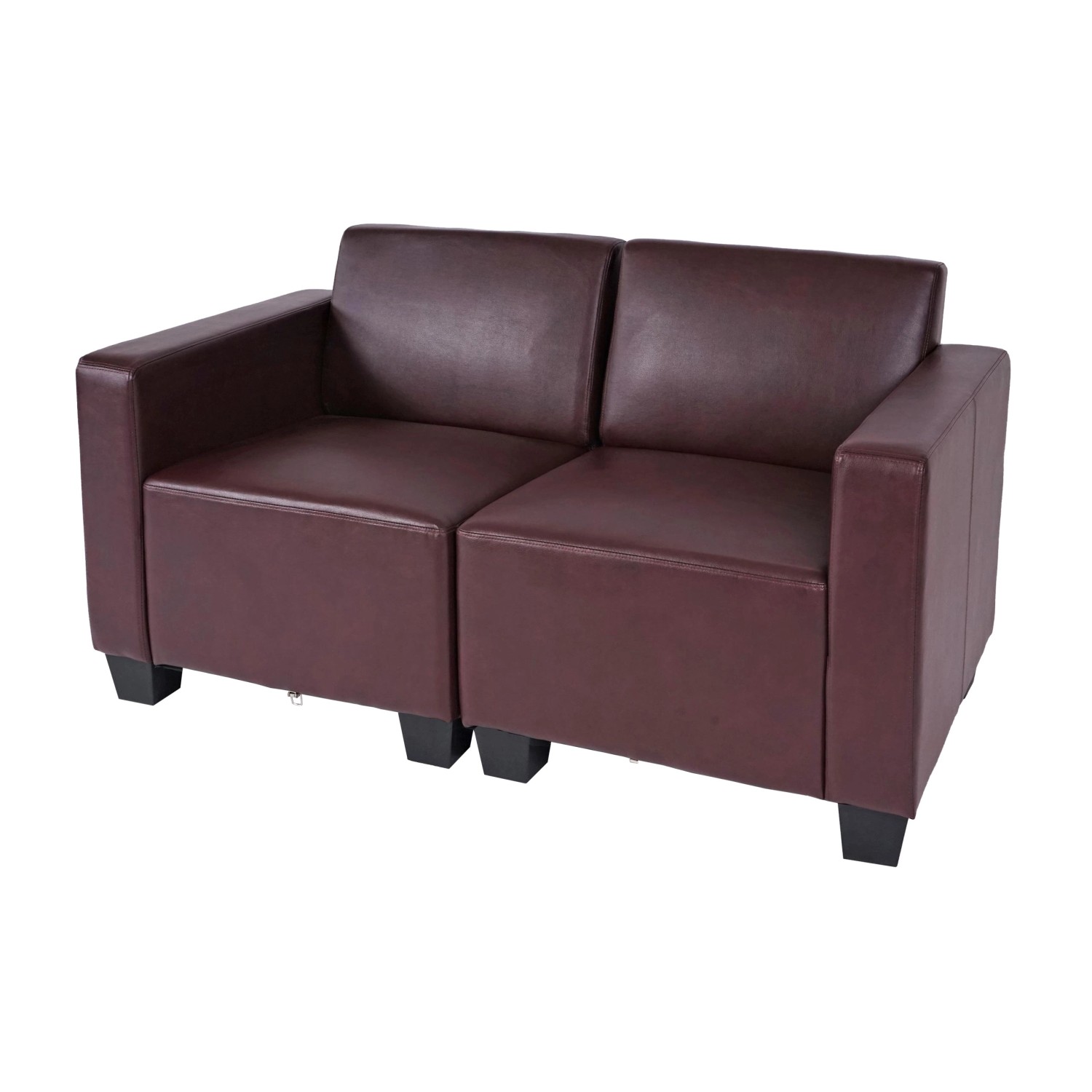 MCW 2-Sitzer Sofa Moncalieri Rot-Braun günstig online kaufen