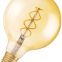 Osram LED-Leuchtmittel E27 Globeform, 4W, extra warmes Licht, goldgetöntes Glas.
