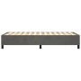 Dunkelgraues vidaXL Boxspringbett (90x200 cm) mit Samtbezug und Holzlattenrost.