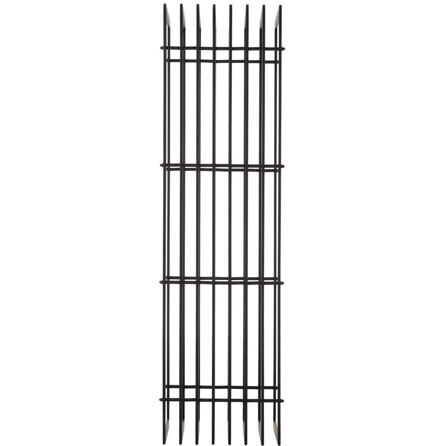 DELUKE Kaminholzregal Metall PREMIUM Innen Und Aussen Schwarz Brennholzregal Innen Kaminholzständer Feuerholzregal 40x50x150cm