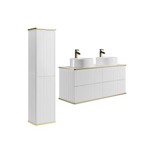 Vente-unique Badmöbel-Set Keliza Weiß 120 cm
