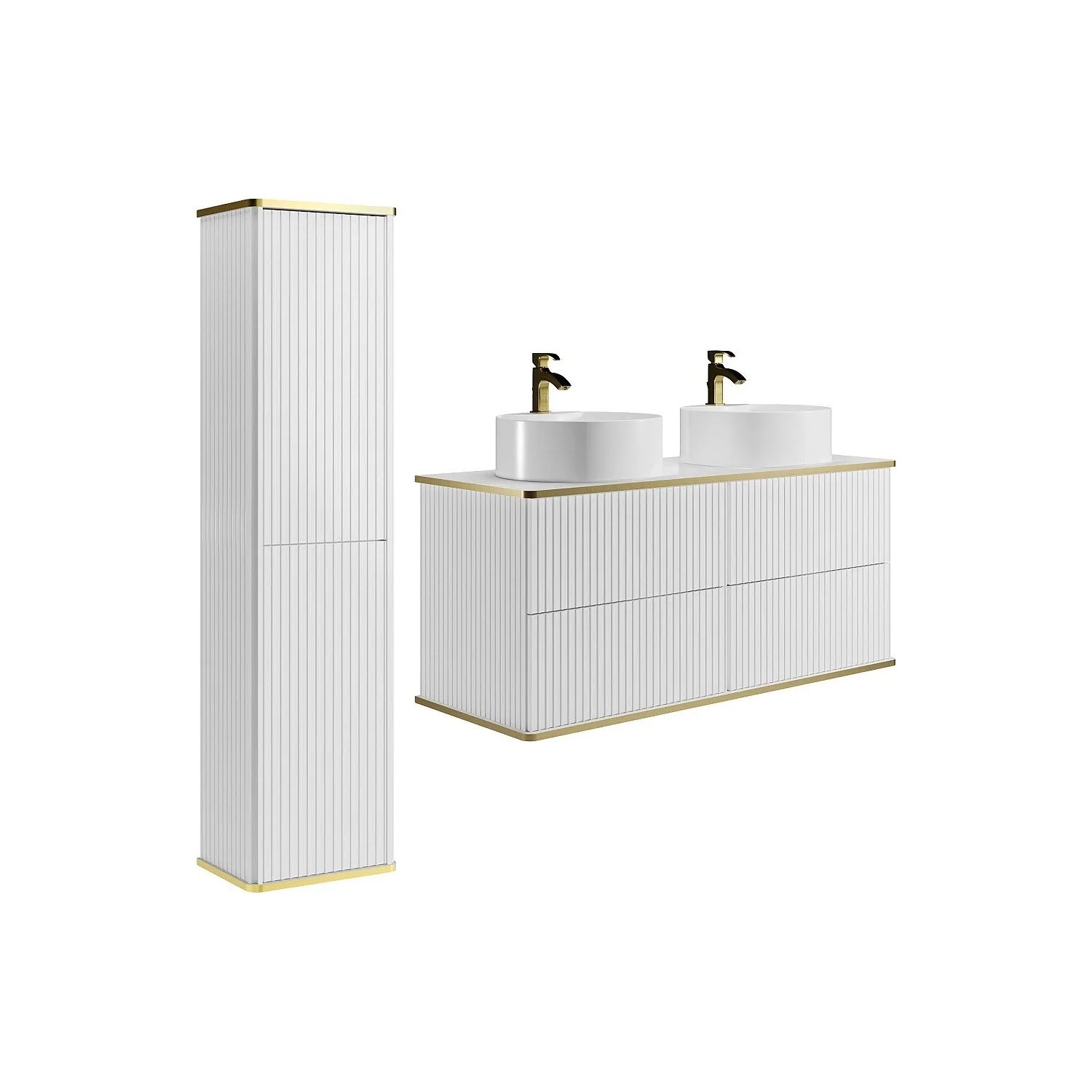 Vente-unique Badmöbel-Set Keliza Weiß 120 cm
