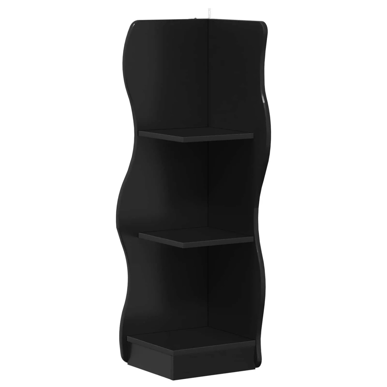 vidaXL Eckregal mit Regal Schwarz 34 x 33 x 102 cm Holzwerkstoff 899937