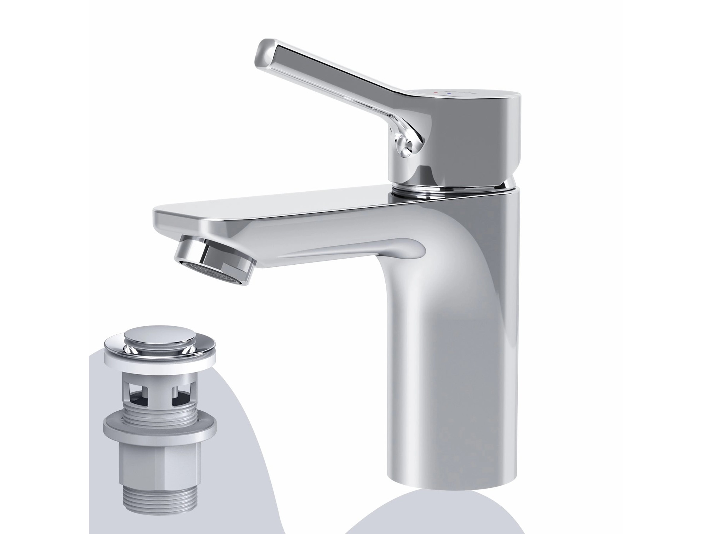 AM.PM Waschtischarmatur mit Klick-Ablaufgarnitur Waschbecken  