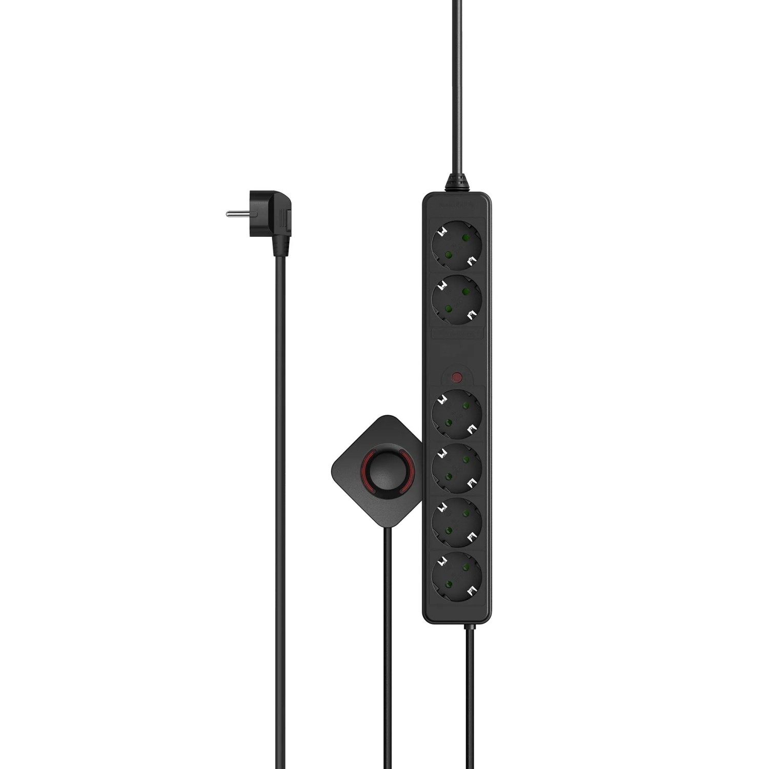 Hama Steckdosenleiste 6-Fach Fußschalter 2 x 1,5 m inkl. Schalter Schwarz 3 m