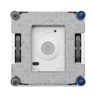 ECOVACS WINBOT W2S OMNI Fensterputzroboter mit Randreinigung, Ansicht von unten.