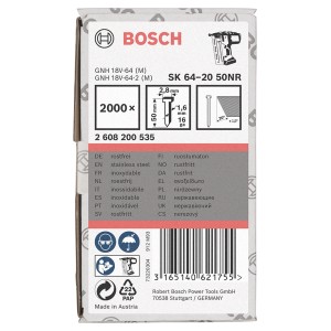 Bosch Stauchkopfnagel SK64-20 50NR 50 mm Edelstahl 2000 Stück