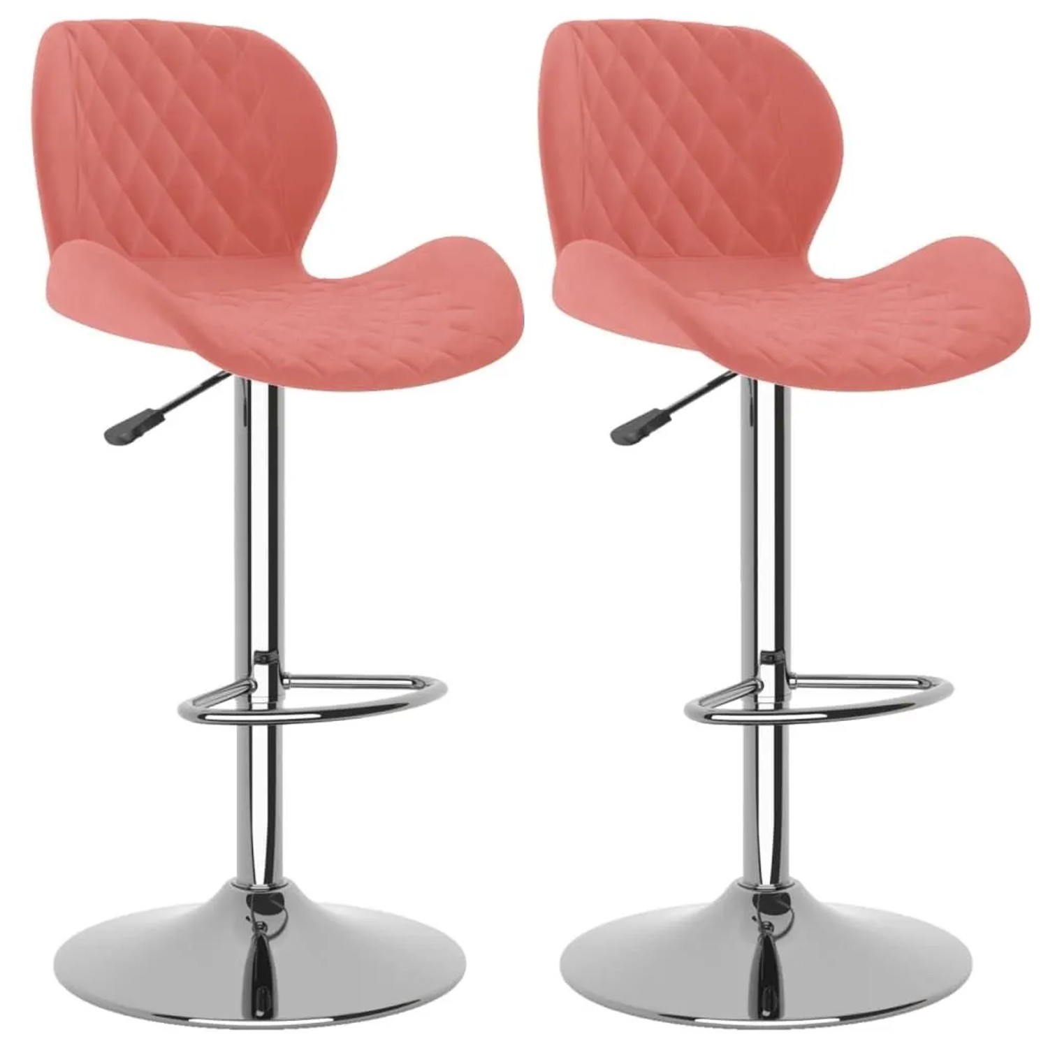 vidaXL Barhocker 2 Stk Rosa Samt 334916