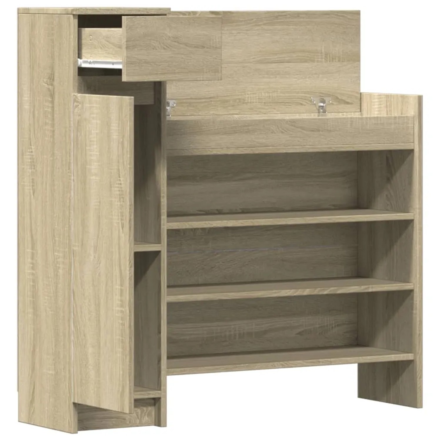 vidaXL Schuhschrank Sonoma-Eiche 100,5x28x100 cm Holzwerkstoff 840424_5