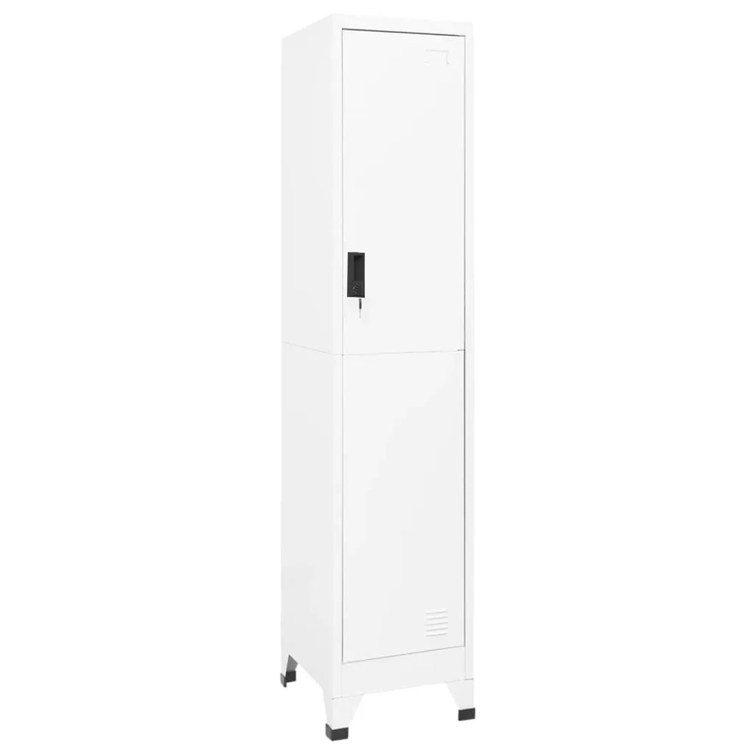 vidaXL Schließfachschrank Weiß 38x45x180 cm Stahl Modell 1