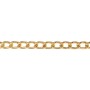 Messingfarbene Conacord Panzerkette aus Stahl, gedreht, 3,4 mm Durchmesser, als Meterware.