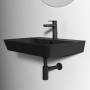 Schwarzer Ideal Standard Connect Air Waschtisch 60x46 cm mit Armatur und Überlauf.